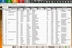 Lister der Adressen in Expose X